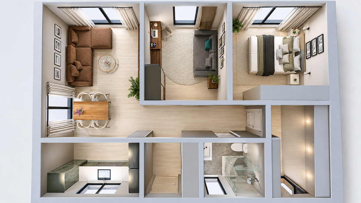 Plan mieszkania 3D