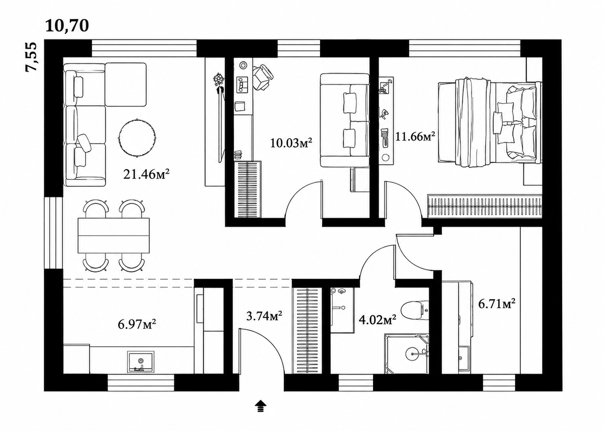 Plan mieszkania 2D