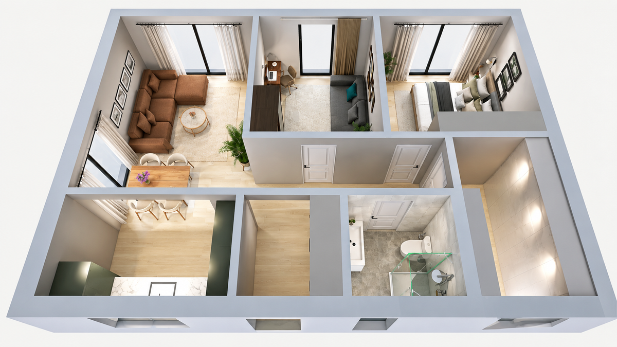 Plan mieszkania 3D